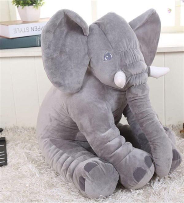 Pandamkee 65 Cm Yumuşacık Uyku Arkadaşı Açık Gri Fil - Image 1