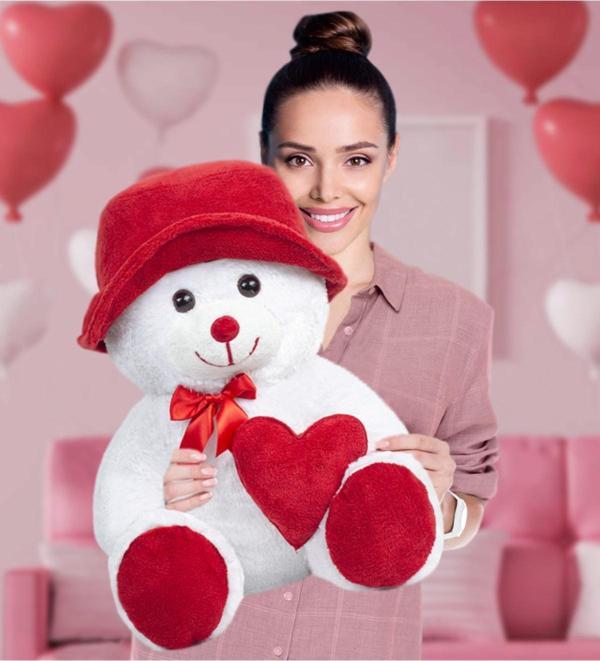 Pandamkee 70 Cm Sapkalı Ayıcık Doğum Gününe Özel Hediye - Image 1