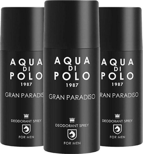 Aqua Di Polo 1987 Gran Paradiso 150 ml üçlü Erkek Deodorant Seti STCC004401 - Image 1