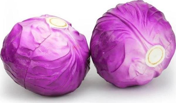 Netten Evime Yapay Kırmızı Mor Lahana Topu Dekoratif Yapay Sebze Marul - Image 1