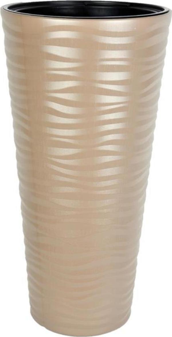 Netten Evime  Dore Renk Kumsal Vazo Dekoratif Uzun Saksı 5.5 lt  30*57cm - Image 1