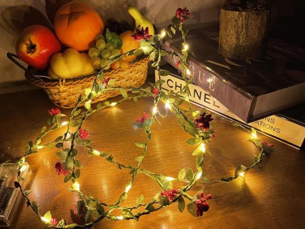 Netten Evime Led Kokina Sarmaşık Işıklı Yapay Sarmaşık Yılbaşı Çiçeği ve Peri Led 300cm - Image 1