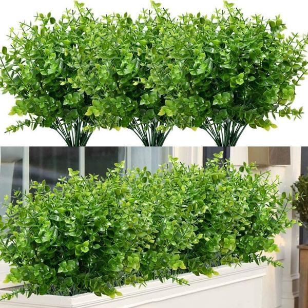 Netten Evime 10lu Set Yapay Çiçek Şimşir Demet Garnitür Yeşil Aradal Dekoratif Yapay Bitki - Image 1