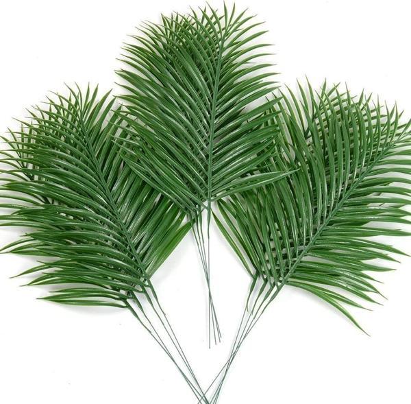 Nettenevime 12li Bağ Yapay Çiçek Areka Yaprağı Yapay Yaprak Plastik Palmiye Yaprağı - Image 1