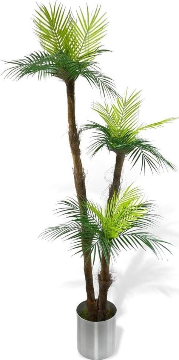 Netten Evime Yapay Ağaç Areka Ağacı Palmiye Ağacı Galvaniz Saksılı Salon Çiçeği 185 cm 3 Gövdeli - Image 1