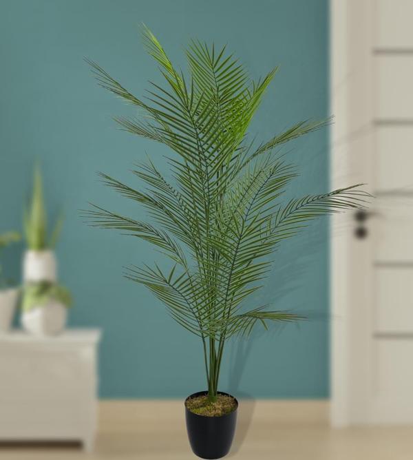 Netten Evime Yapay Ağaç Areka Ağacı Palmiye Ağacı Salon Bitkisi Yapay Areka 130 cm 20 Yaprak - Image 1