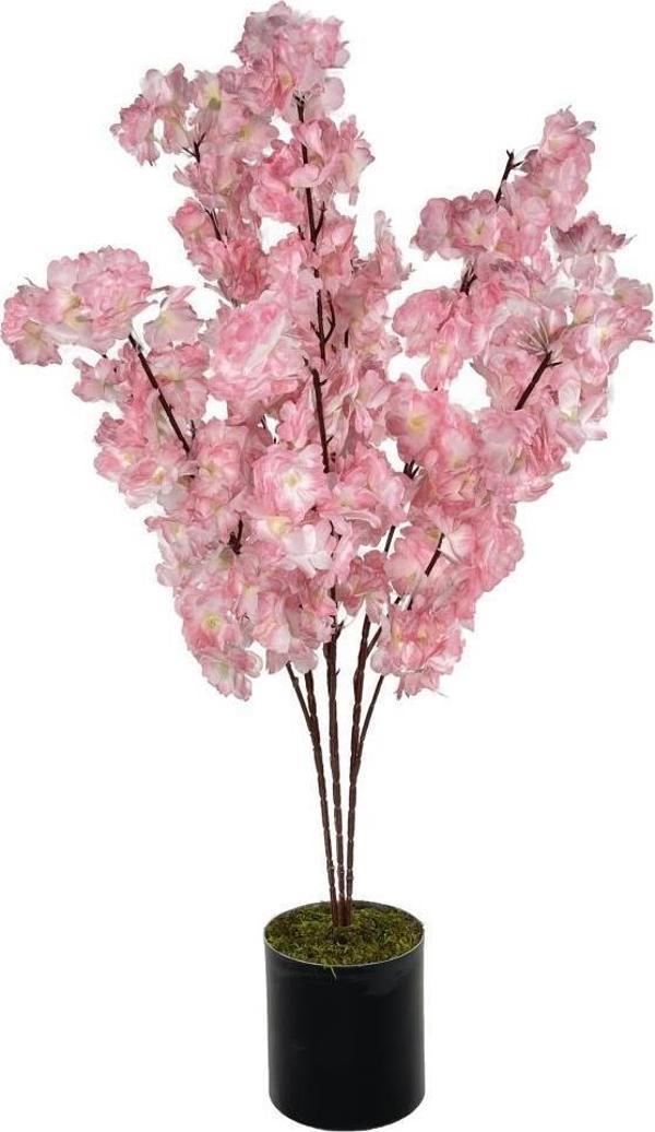 Netten Evime Yapay Ağaç Pembe Bahardalı Ağacı 80 cm Ağacı Japon Kiraz Çiçeği Saksılı  - Image 1