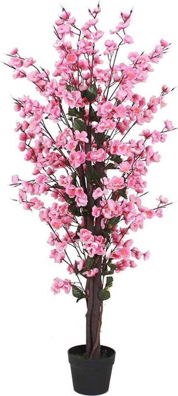 Netten Evime Yapay Ağaç Pembe Japon Kiraz Çiçeği Bahardalı Ağacı Sakura Çiçeği Çalılı 150cm - Image 1