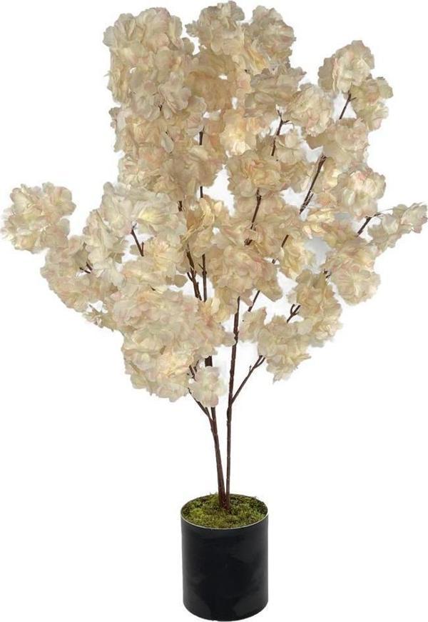 Netten Evime Yapay Ağaç Somon Bahardalı Ağacı 80 cm Ağacı Japon Kiraz Çiçeği Saksılı  - Image 1