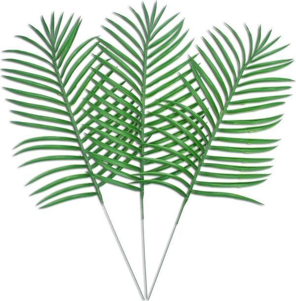 Netten Evime Yapay Çiçek Areka Yaprağı 3 ADET Yapay Yaprak Plastik Palmiye Yaprağı  - Image 1
