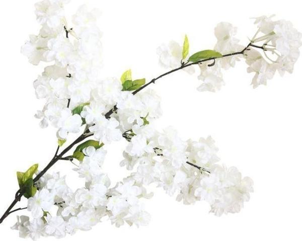 Netten Evime Yapay Çiçek Bahar Dalı Japon Kiraz Çiçeği 90 cm BEYAZ  - Image 1