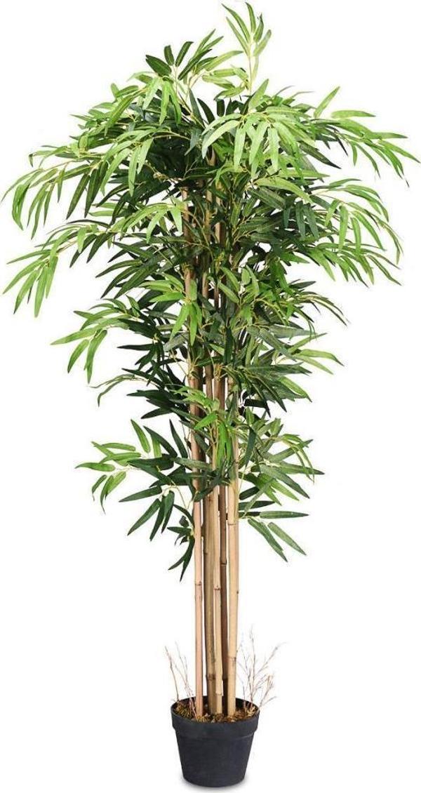 Netten Evime Yapay Bambu Ağacı Ekstra Doğal Görünüm Siyah Saksılı 6 dallı 200cm - Image 1