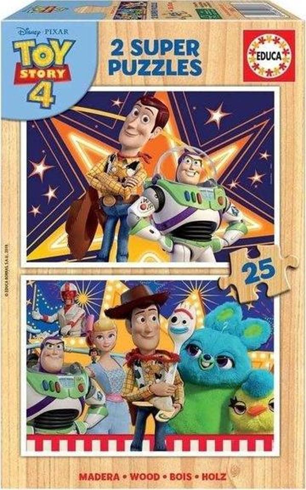 Educa 18083 Toy Story 4 2x25 Ahşap Puzzle - Image 1