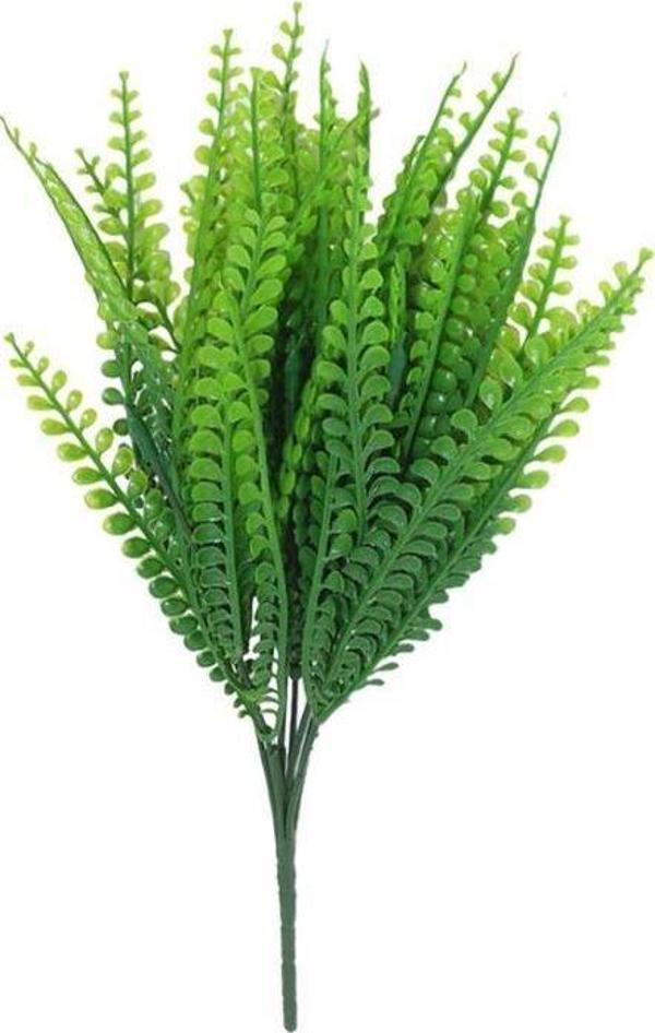 Netten Evime Yapay Çiçek  Boston Fern Yeşil Bitki Aradal Garnitür Yapay Dekor Bitkisi - Image 1