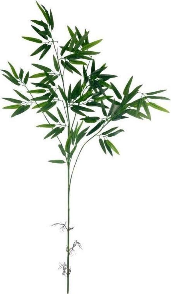 Netten Evime Yapay Çiçek Bambu Dalı Doğal Görünüm Tek Dal Kumaş Yapraklı Uzun Dal 120*50cm - Image 1