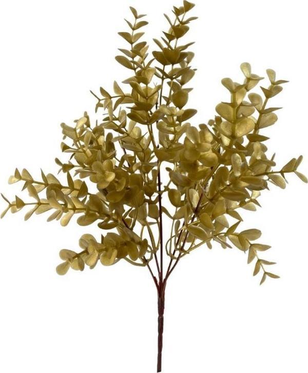 Yapay Çiçek Altın Gold Büyük Okaliptus Şimşir Demeti Garnitür Aradal Dekoratif Yapay Bitki - Image 1