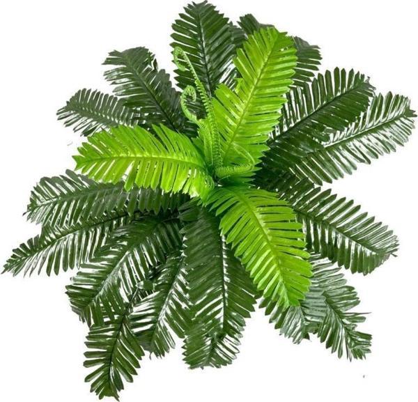 Netten Evime Yapay Çiçek Cycas Aşk Merdiveni Eğrelti Otu Sıkas Bitkisi 24 Yaprak 45*60 cm Yapay Bitki - Image 1