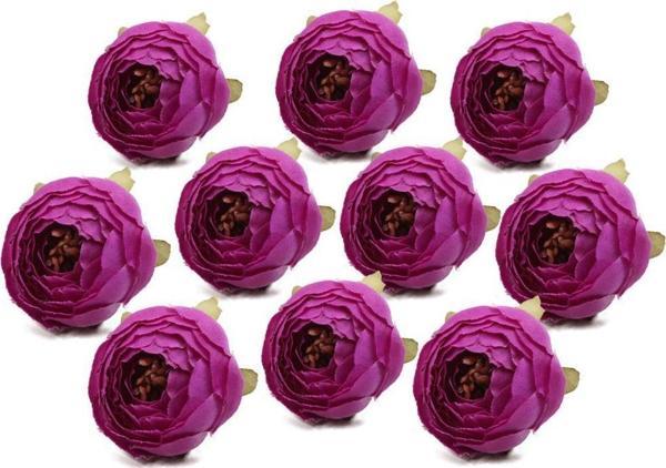 Netten Evime Yapay Çiçek Erengül Kafa 10lu Kelle Pastel Renkler Fuşya - Image 1