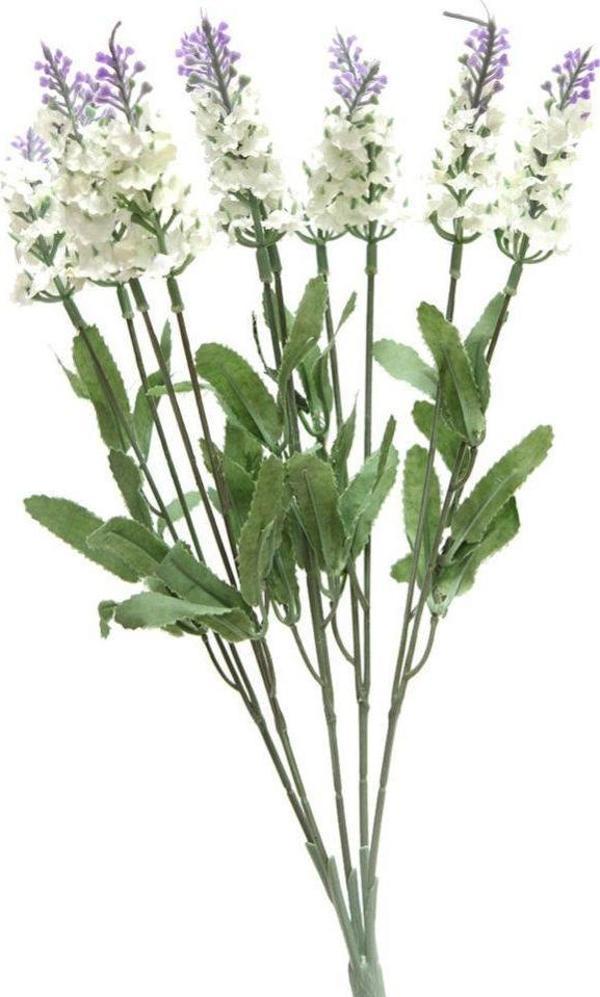 Netten Evime Yapay Çiçek Lavanta Demeti 10 Kafa BEYAZ - Image 1