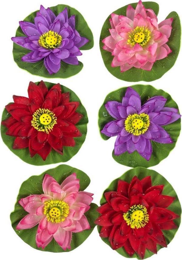 Netten Evime Yapay Çiçek Nilüfer Köpük Lotus Havuz Ve Akvaryum Dekoru 6ADET - Image 1