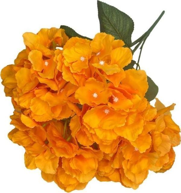 Netten Evime Yapay Çiçek Ortanca Çiçeği Demeti 43 cm Somon Orange - Image 1