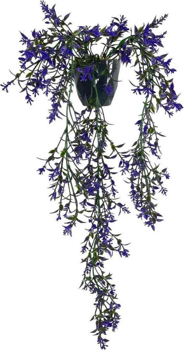 Netten Evime Yapay Çiçek Siyah Saksıda Sarkan ty60 Mor Bitki Yapay Sarmaşık 60cm - Image 1