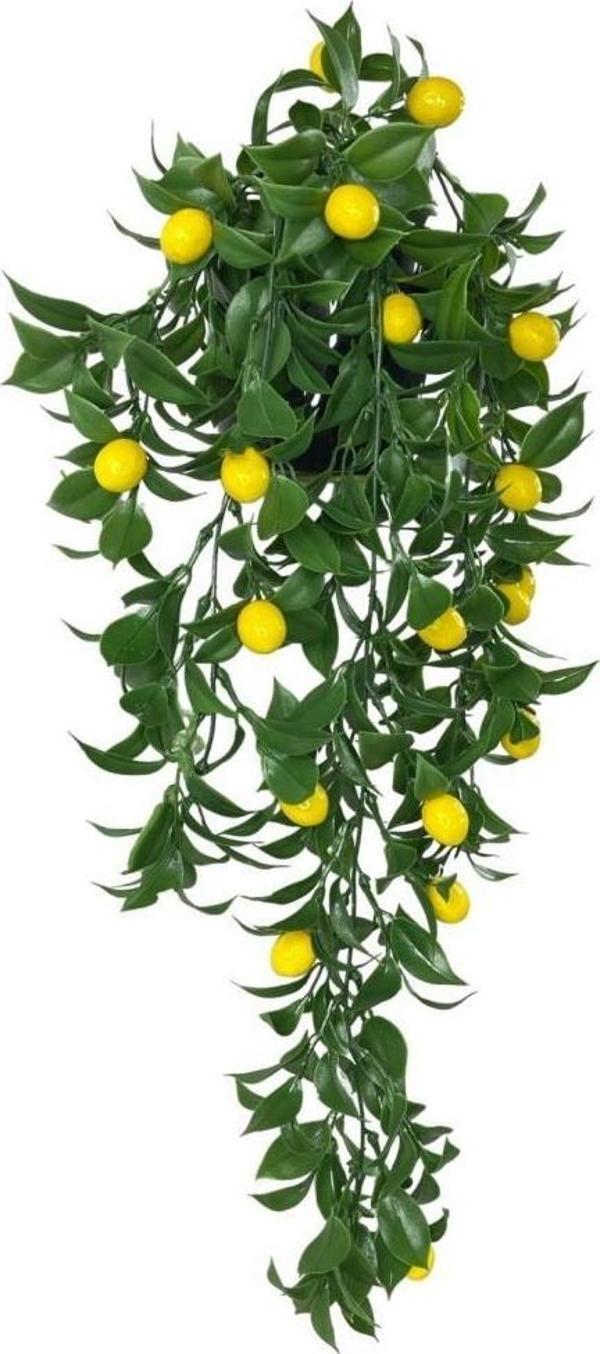 Netten Evime Yapay Çiçek Saksıda Sarkan Limon 60*20cm  - Image 1