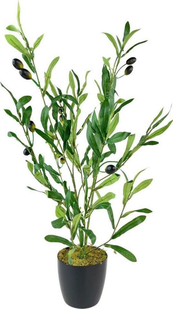 Netten Evime Yapay Çiçek Siyah Saksıda Zeytin Dalı 60cm  - Image 1