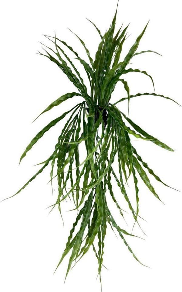 Netten Evime Yapay Çiçek Saksıda Sarkan Yeşil Kıvrımlı Saz 70cm - Image 1