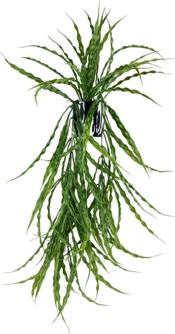 Netten Evime Yapay Çiçek Saksıda Sarkan Yeşil Kıvrımlı Saz 90cm - Image 1