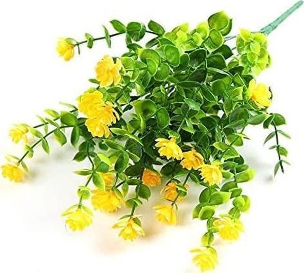 Netten Evime Yapay Çiçek SARI Mineli Şimşir Dekoratif Yapay Bitki - Image 1