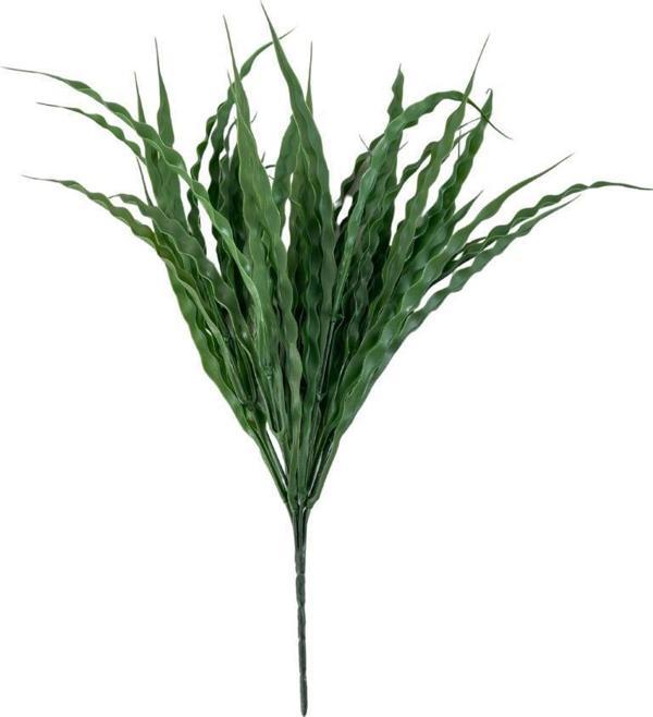 Netten Evime Yapay Çiçek Yeşil Kalın Kıvrımlı Saz Garnitür Aradal Dekoratif Yapay Bitki 45cm - Image 1