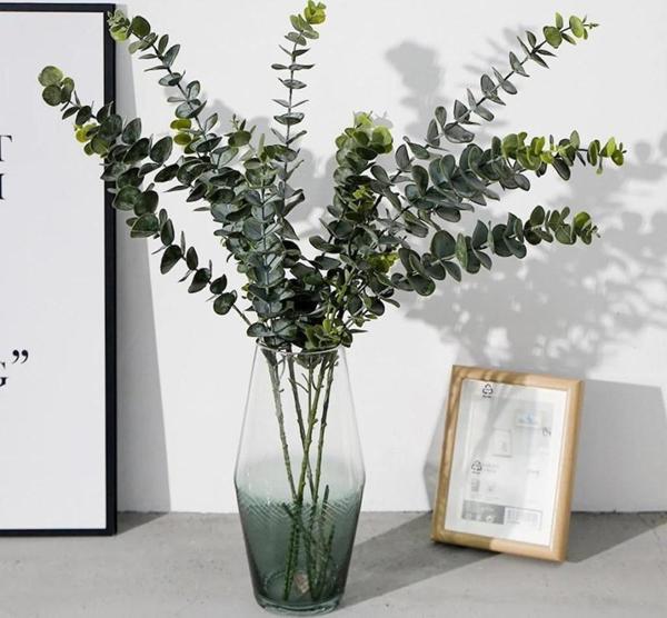 Netten Evime Yapay Çiçek Yeşil Okaliptus 3Dallı Uzun Dal 76cm Eucalyptus - Image 1