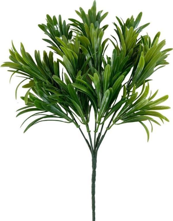 Netten Evime Yapay Çiçek Yeşil Renk Podocarpus Demeti 7dal 48 Çiçek Garnitür Aradal Dekoratif Yapay Bitki - Image 1