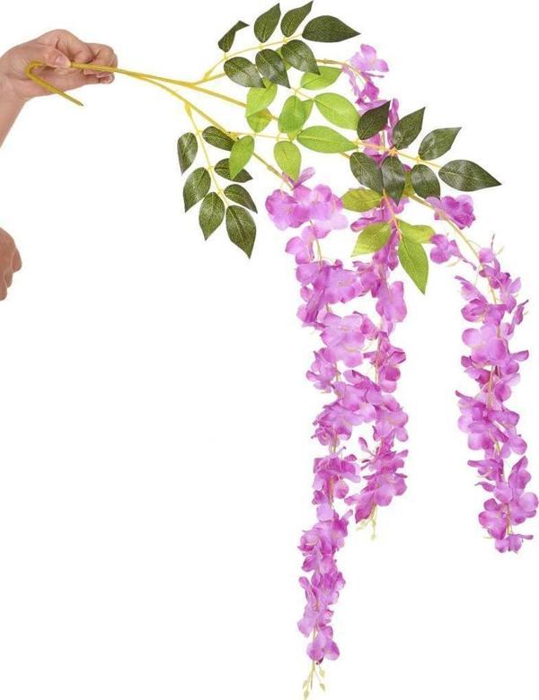 Netten Evime Yapay Çiçek Sarkan 3 Dallı Akasya 90cm LİLA - Image 1
