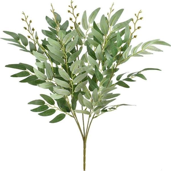 Netten Evime Yapay Çiçek Zeytin Yaprağı Demeti 5 Dallı 50cm Yeşil - Image 1