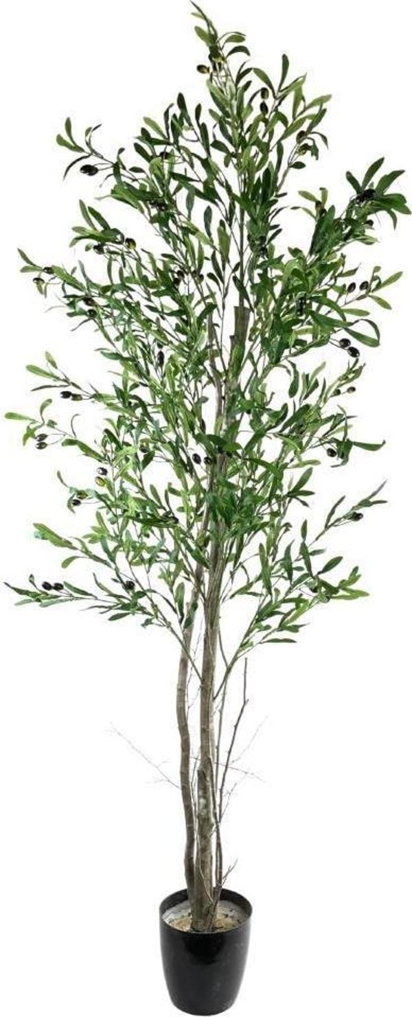 Nettenevime Yapay Zeytin Ağacı 190cm 2 Gövdeli Çalılı Doğal Gerçek Görünümlü Yapay Ağaç - Image 1