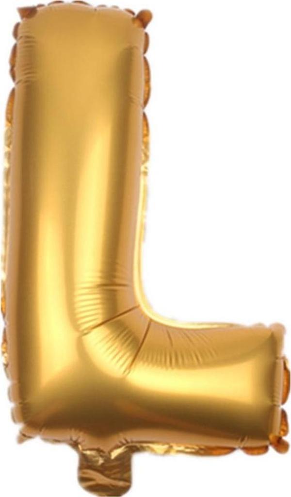 Harf Folyo Balon Büyük Boy Metalik Altın L Harfi Folyo Balon Metalik - 100 cm - Image 1