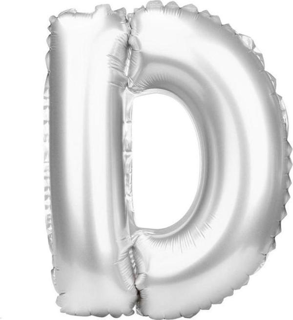 Harf Folyo Balon Büyük Boy Metalik Gümüş D Harfi Folyo Balon Metalik - 100 cm - Image 1