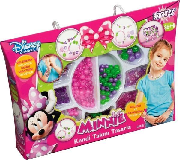 Lisanslı Disney Minnie Mouse Çantalı Takı ve Boncuk Seti - Image 1