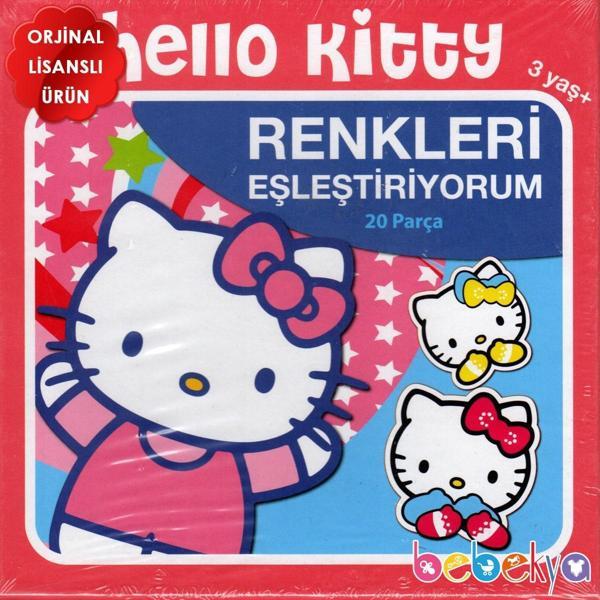 Hello Kitty Eşleştirme Yapboz Kartları 20 Parçalı Renkleri Öğreniyorum Puzzle - Image 1