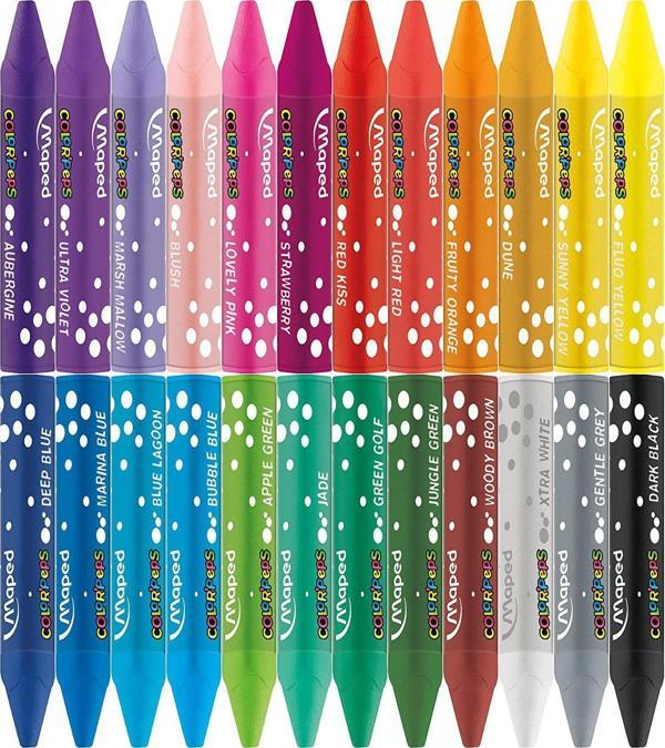 Maped Kolay Tutuş Üçgen Tasarım İlk Pastel Boyam 24 lü Maped Color Peps Oil Pastels Yağlı Pastel Boya - Image 1