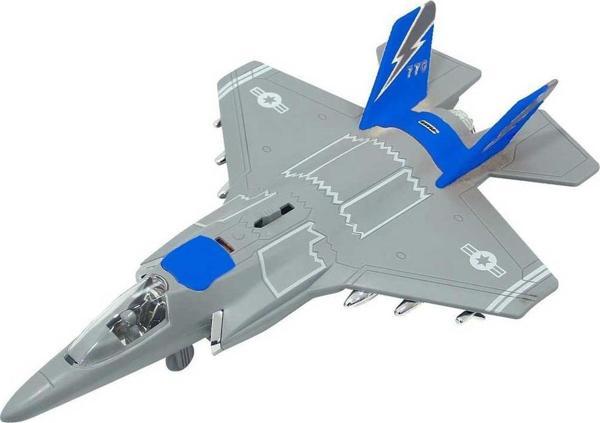 Maxx Wheels 1:16 Sesli ve Işıklı Jet Fighter MAVİ - Image 1