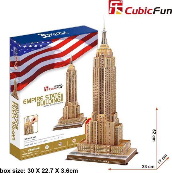 Pal 3 Boyutlu Yapboz Empire State Binası Cubic Fun 3D Puzzle - Image 1
