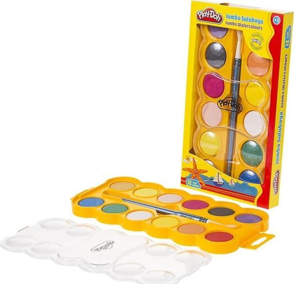 Jumbo Sulu Boya 12 Renk Büyük Boy Suluboya - Image 1