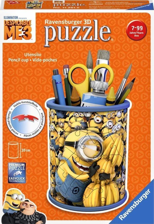 Ravensburger 3 Boyutlu Yapboz Minyonlar Kalem Kutusu Ravensburger 3D Puzzle Minions Pencil Cup - Image 1