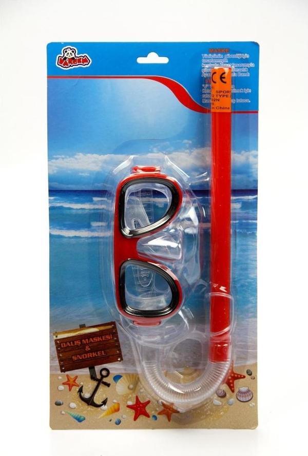 Deniz Gözlüklü Çocuk Şnorkel Set KIRMIZI - Image 1
