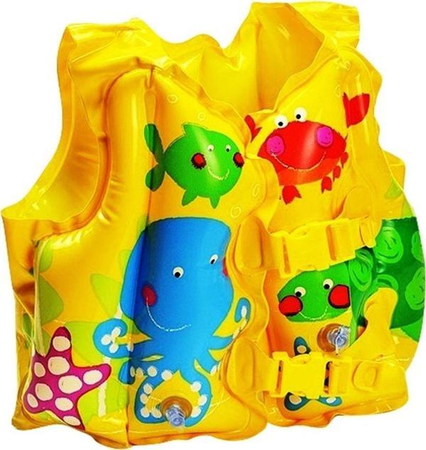 İntex Balık Desenli Baskılı Yelek 41x30 cm Bebek Havuz Giysisi Çocuk Havuz Giysisi - Image 1