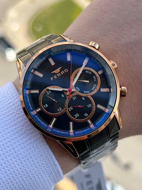 24 Ay Garantili İç Fonksiyonları Aktif Chronograph 30 Mt Su Geçirmez Erkek kol Saat xf001 - Image 1