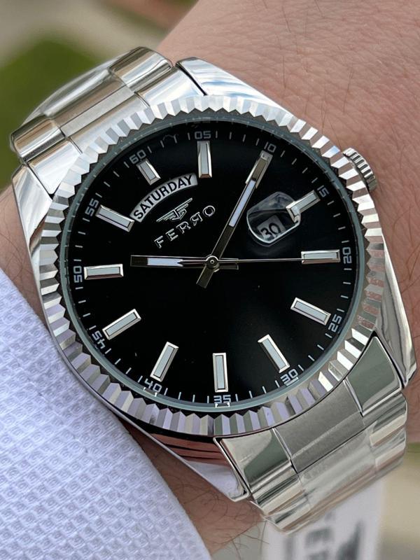 Ferro Çelik Kordon İç Fonksiyonları Aktif Chronograph 30 Mt Su Geçirmez Erkek Kol Saat EF11211-A2 - Image 1